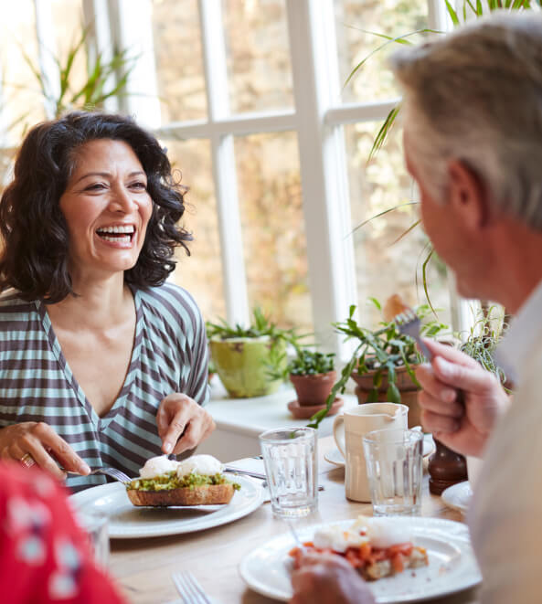 Couple Eating Brunch